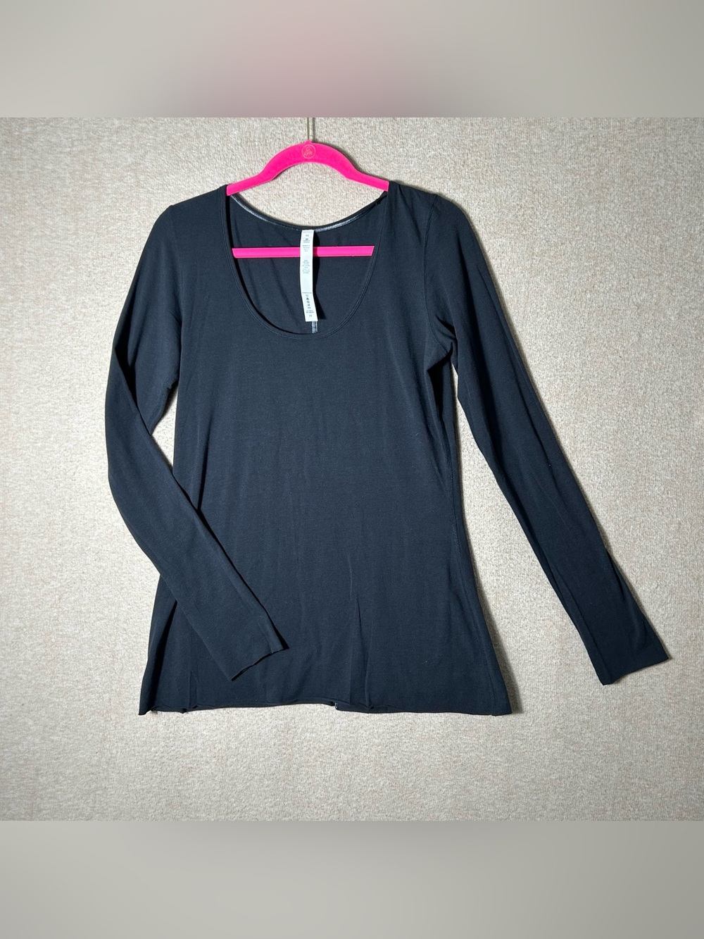 Lululemon Scoop Neck Tee‎ Womens Size 10 Black Stretch Yogo Lightweight Athletic